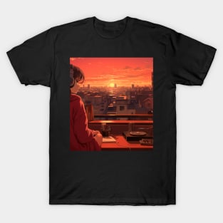 Lofi Girl DJ Sunset T-Shirt